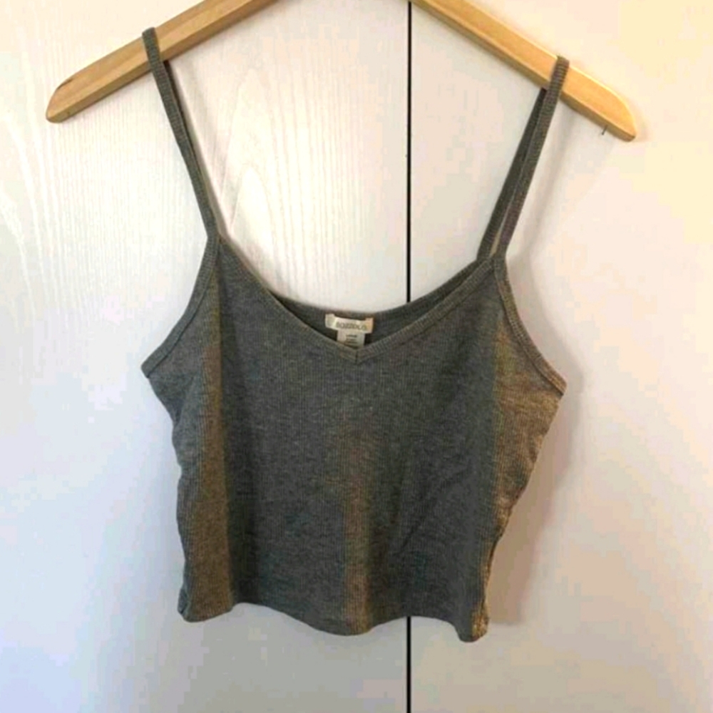 Nwot grey ribbed crop top